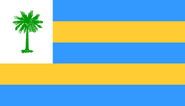 In this design blue represents the ocean, gold the sand and rich soil, and the palm tree for its abundance through the state. Design by MetamarioMX. 2014.