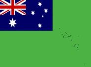 Coral Sea Islands flag proposal 1 by CrappyPapsBoyz, Aug 2024.
