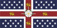 New York State Flag Proposal. 50 Stars to represent the United States and drawn from the Jack of the United States, the Cross of St. George with the four lion are from the flag and arms of the City of York in Northern England, the White Rose of the House of York and of Yorkshire with the crown of Libertas (the lady of the Statue of Liberty). Proposal by Nathaniel Tang 06 JUNE 2015 at 23:07 UTC