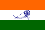 The Swaraj Flag, officially adopted by the Indian National Congress in 1931 (1931–1947); Flag of the Imperial Japanese puppet government for India and the Indian National Army between 1943 and 1945
