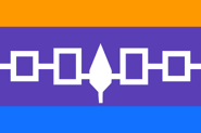 Using Elements from Dutch "Prince's Flag" and Iroquois "Hiawatha Belt". Dimensions from New flag of Mauritania. Design by avrand. 1 of 3