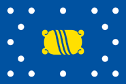 The Flag of Mexico City is made up by the lake at the centre of the Valley of Mexico, the island of the Aztec legend that gave place to the foundation of Tenochtilan, and by 16 municipalities. By Ricardo Vazoli, 2016.