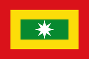 Flag of the United Provinces of New Granada, used by Jean Lafitte at Galveston Island, 1817–1821.