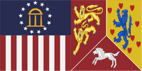 Georgia State Flag Proposal by NATHANIEL TANG on 8 JUNE 2015 at 00:41 UTC. The left half of the flag represents the "betsy ross" stars and stripes with a simplified version of the state emblem in the centre of the stars, while the right half of the flag derives from the Coat of Arms of George II, for whom the state was named, as Elector of Hanover