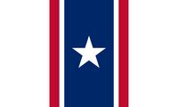 Illinois flag proposal by Hans. Single-star version. Oct 2015. (details)