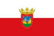Pre-autonomous flag of Cantabria with the shield of the former Provincial Council of Santander, occasionally used informally until the approval of the autonomous shield in 1984