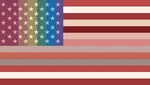 USAR (2).jpg (115 KB) flag combines the current flag with the rainbow of the LGBTQ+ flag with colored stripes representing the diversity of skin tones that make up the American people.
