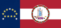 Virginia State Flag Proposal No. 26c Designed By: Stephen Richard Barlow at 0630 HRS CST