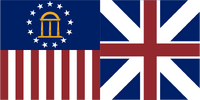 Georgia State Flag Proposal by NATHANIEL TANG on 8 JUNE 2015 at 00:59 UTC. The left half of the flag represents the "betsy ross" stars and stripes with a simplified version of the state emblem in the centre of the stars, while the right half of the flag is the Union Flag during the reign of George II, for whom the state was named.