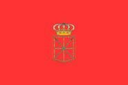 This was the first official flag adopted by the Diputación Foral de Navarra (Statutory Council of Navarre, regional government). It was adopted on 15th July 1910. The design of the coat-of-arms had been adopted previously on 22th January 1910. This coat-of-arms model differs fundamentally from the current one in that the chain links are united with each other directly, with no circular rings in the ends apart from the central one. With the arrival of the Second Republic the arms were modified to adapt them to the new regime (mural crown). Used between 1910 and 1931, and in 1938.