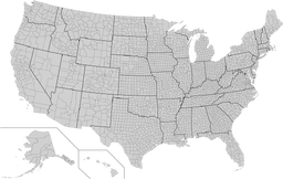 US City Flags map image