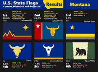 Results from the US State Flags contest to try and find the best redesign idea.