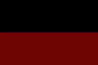 South Dakota state flag proposed by Ken Morton. A simple bicolor in which black represents the buffalo and red the Lakota Sioux. (Also the flag of the now defunct, Kingdom of Wurttemberg.)