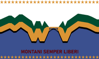 This is a flag redesign by Smilee Smiles. The blue for the Union (plus state color) Gold for the agriculture (state color) black for industry and mining. Green for the forests and nature, white for the pure air, and the cleaner future. The motto in red reflects the bloodshed that occurred at the start of WV.