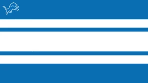 Design by Laqueesha. Author's note: The two thin stripes represent Detroit and the neighboring city of Windsor, Canada. The thick stripe represents the Detroit River that divides the two. White represents snow, since it snows a lot in Detroit, and blue represents water as Detroit is a city located on a river. The lion in the canton represents the British (as the lion is the British national animal), as the British ruled Detroit at one point.