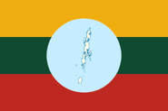 Flag of Andaman Islands proposal by Numberblocksbandretrofan488, May 2023.