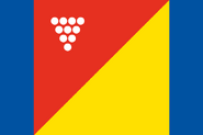 Inspired in the usage of maritime banners. With the Pacific to the west and the Sea of Cortez to the east, the predominant arid climate is represented with yellow; meanwhile, the grapevine's location is relative to the position of the state in the penninsula, red represents the wine region. By Ricardo Vazoli, 2016.