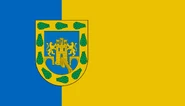Design using blue and gold as in the Coat of Arms.