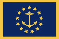 The anchor has been used to symbolize Rhode Island since the 1630s. The anchor is a maritime sign of hope, which makes reference to the state motto and its maritime history. The 13 stars symbolize the 13 original US colonies, of which Rhode Island was the thirteenth to ratify the Constitution. The gold border borrows from prior flags of the state. Posted by Preston Knapp [1]