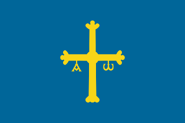 Civil flag of Asturias (official variant of current Asturias flag)