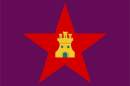 "Castilla Comunera" flag; starry banner from Castilla, of socialist inspiration. Emerged in 1985.