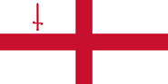 Flag of London, 1:2 ratio.