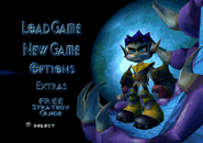 The main menu in the prototype, featuring the "Free Strategy Guide" option.