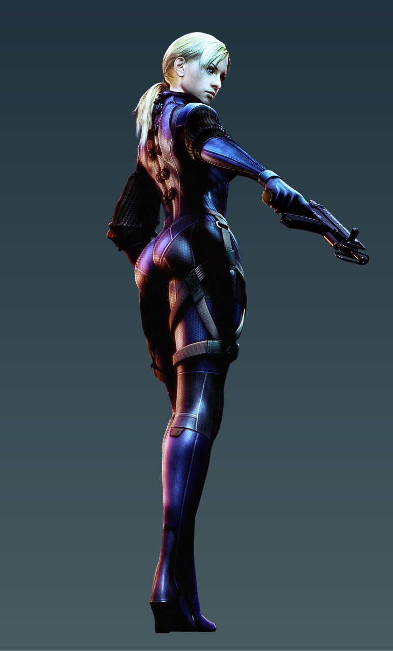 jill valentine from resident evil 5, in battle suit outfit