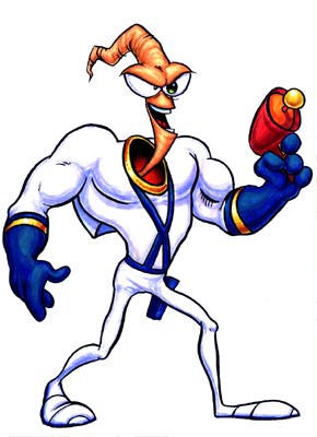 Personagem - A história de Earthworm Jim - Arkade