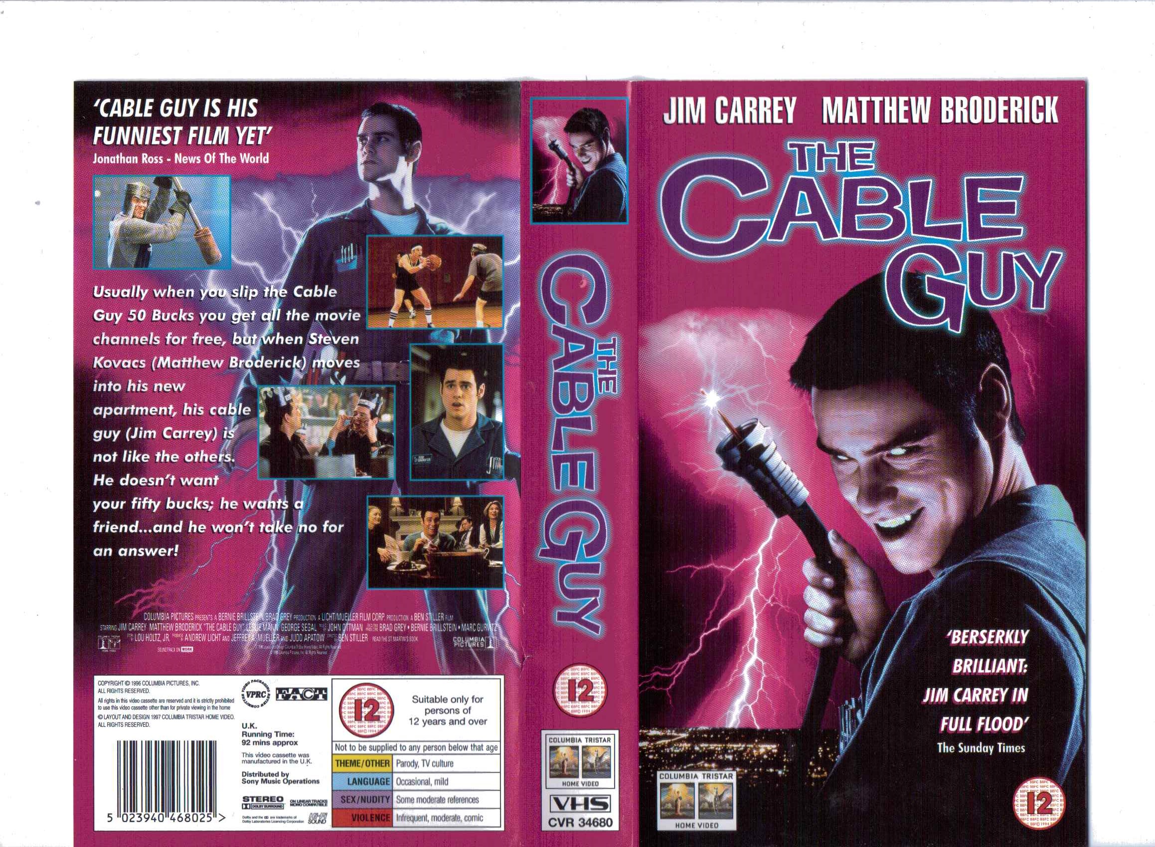 The Cable Guy (1997, UK Retail Tape) | VHS and DVD Covers Wikia