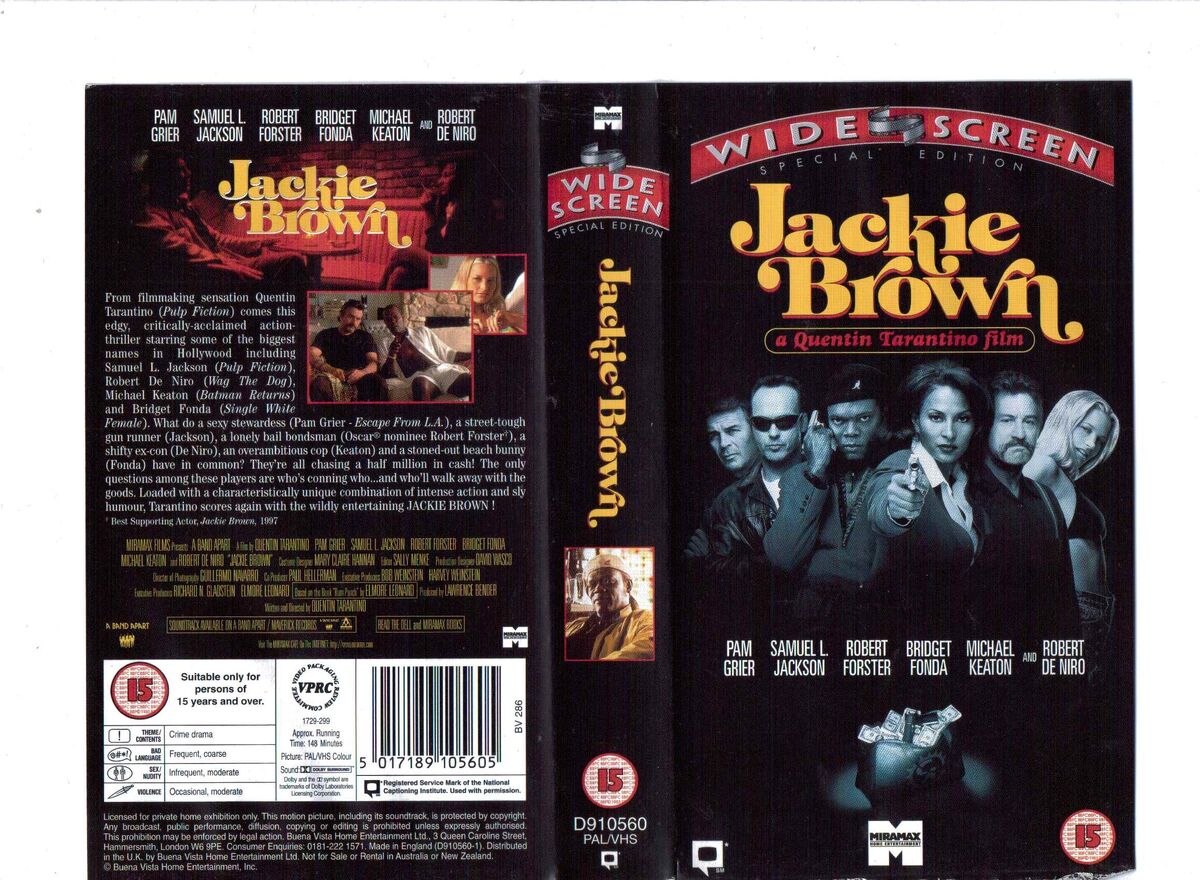 Jackie Brown Widescreen (1999, UK Retail Tape) | VHS and DVD