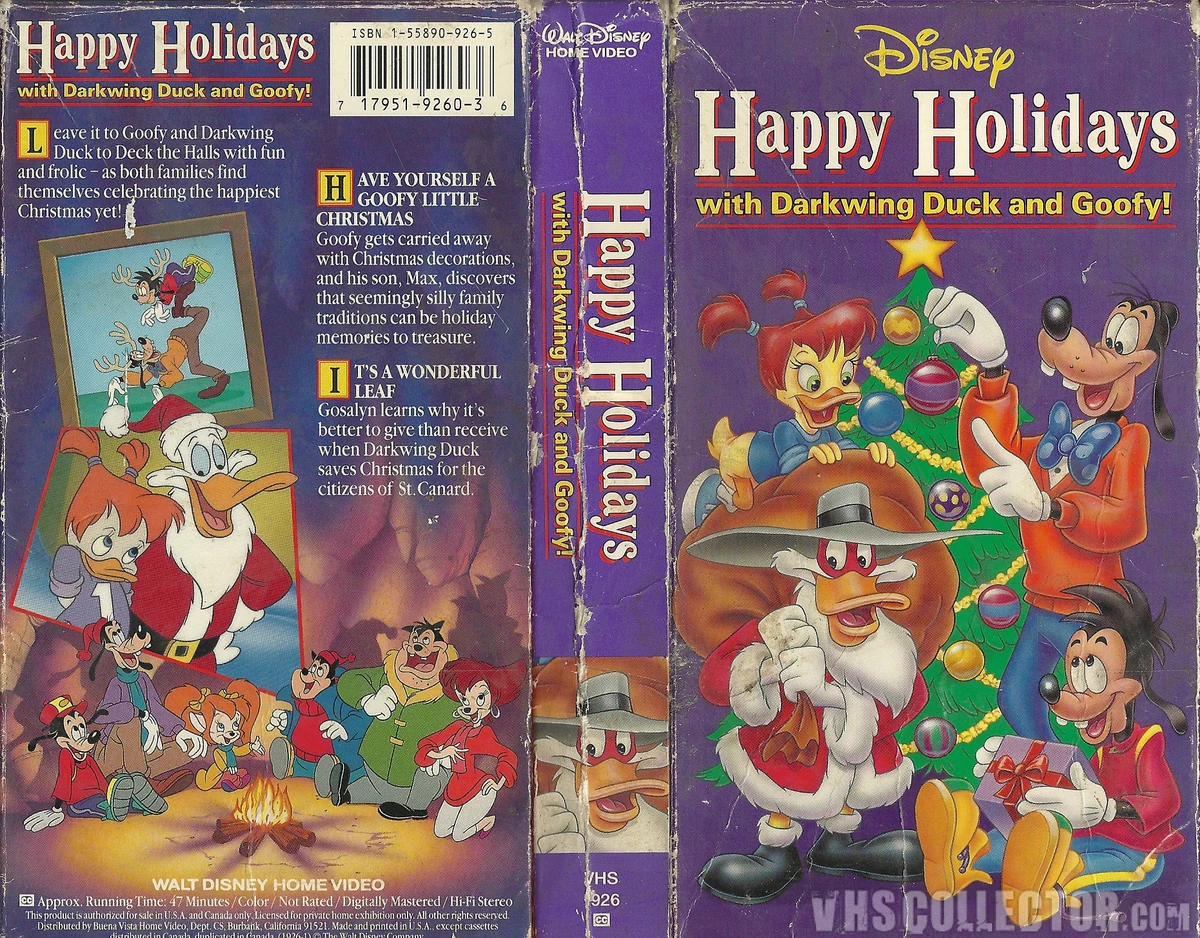 Happy Holidays with Darkwing Duck and Goofy VHS 1993 Vhs and DVD Credits Wiki Fandom