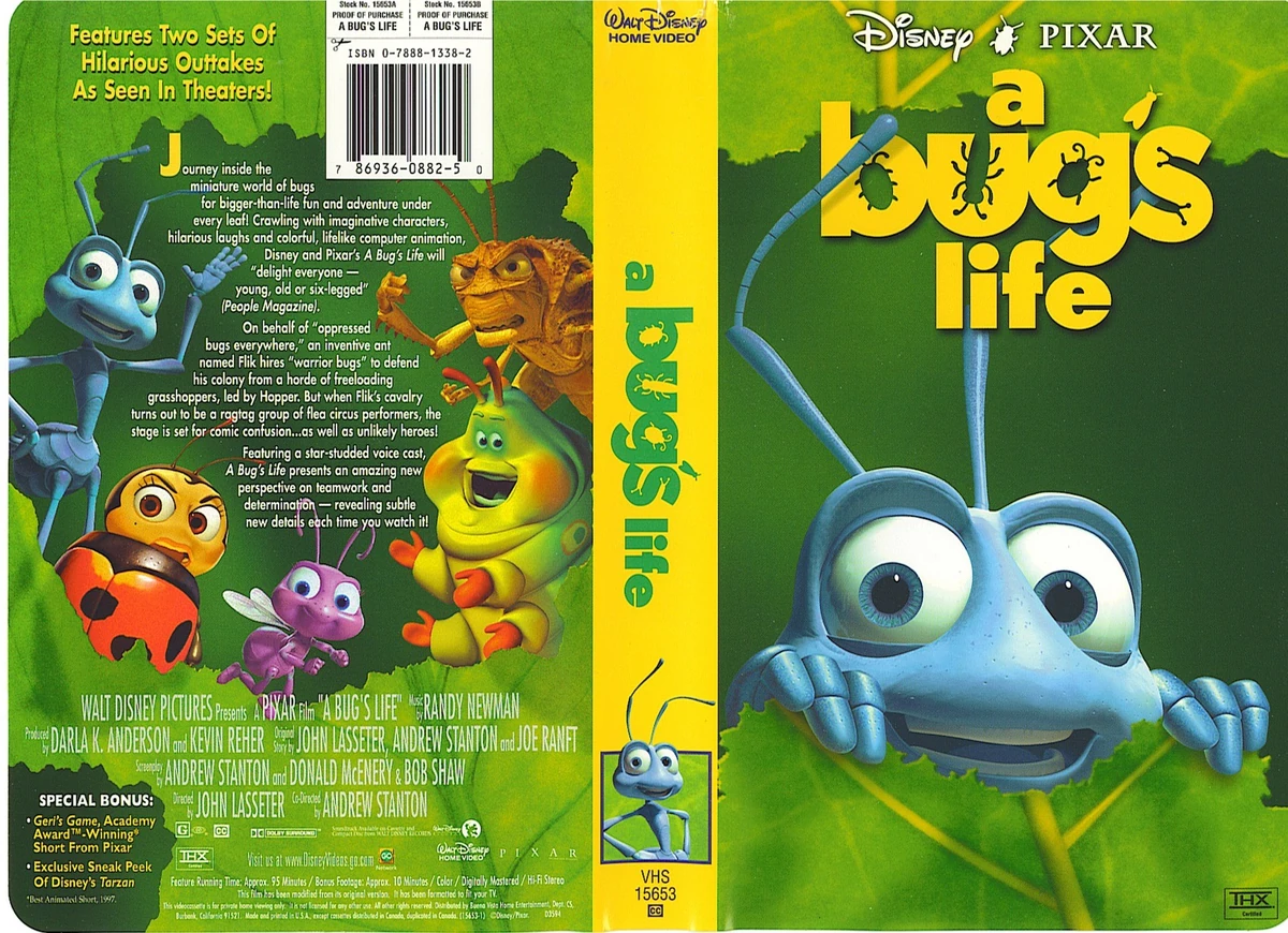 A Bug's Life VHS 1999 | Vhs and DVD Credits Wiki | Fandom