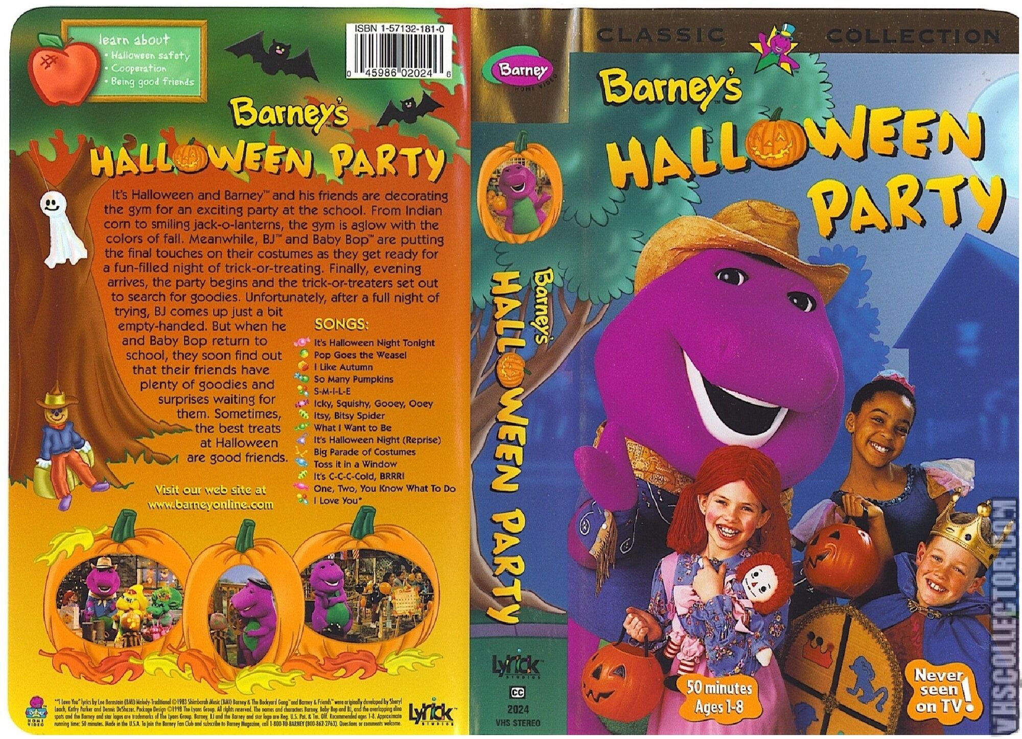 Barney's Halloween Party VHS 2001.