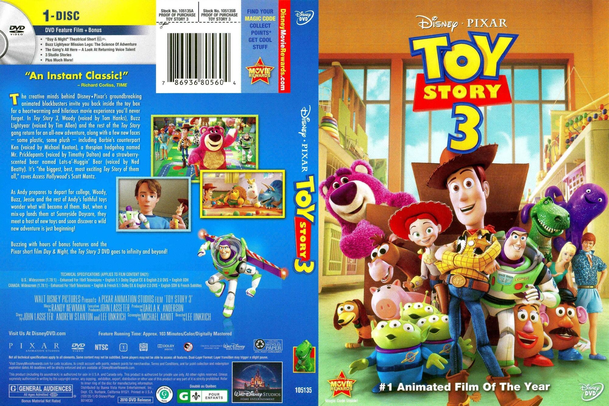 Toy Story 3 Dvd 2010 2012 Reprint Vhs And Dvd Credits Wiki Fandom
