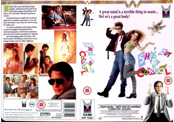Opening to She's Out of Control (1989) 1991 VHS (UK) (rental