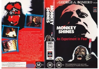 Opening and Closing to Monkey Shines (1988) 1989 VHS