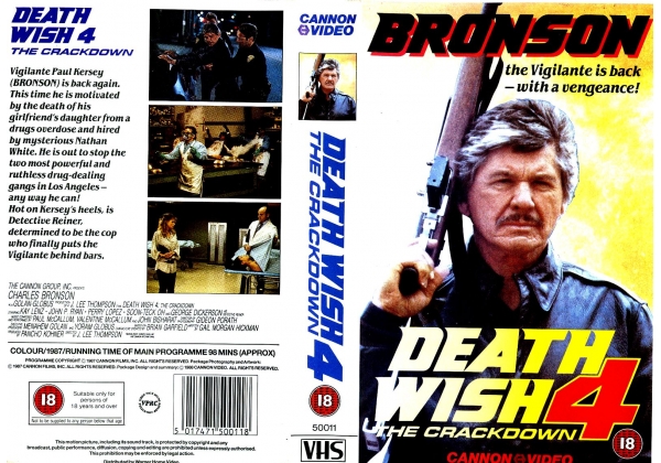 Opening to Death Wish 4: The Crackdown (1987) 1988 VHS (UK 