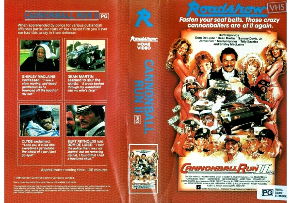 Opening and Closing to Cannonball Run II (1984) 1985 VHS