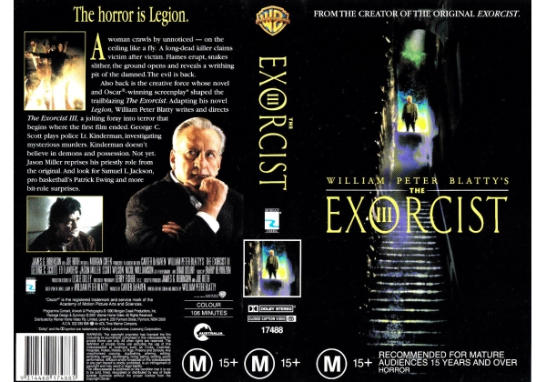 Opening and Closing to The Exorcist III (1990) 2001 VHS (Australia) | VHS  Openings Wiki | Fandom