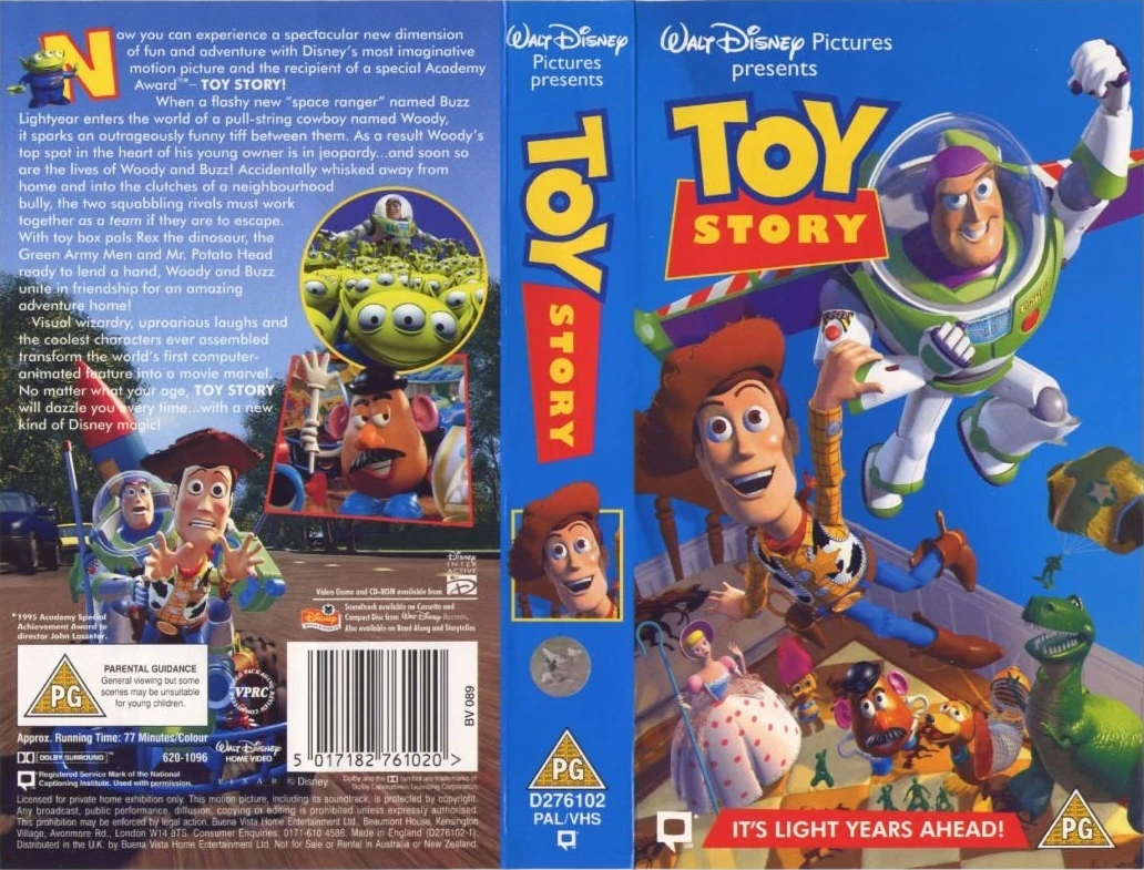 Opening & Closing to Toy Story (1995) 1996 VHS (UK) VHS Openings Wiki Fandom