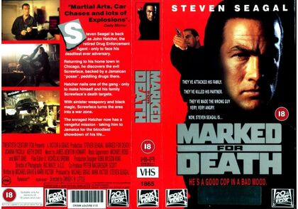 Opening to Marked for Death (1990) 1992 VHS (UK) (rental