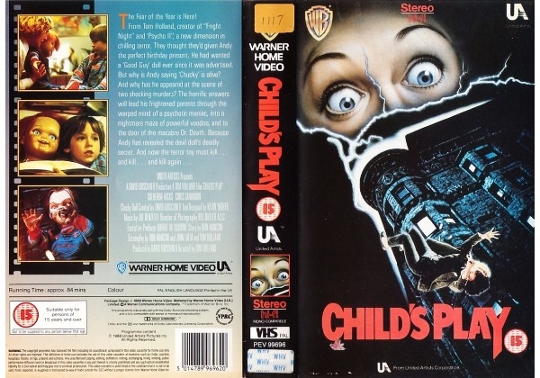 Opening to Child's Play (1988) 1990 VHS (UK) (rental) | VHS