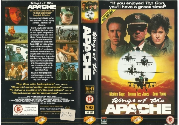 Opening and Closing to Wings of the Apache (1990) 1991 VHS