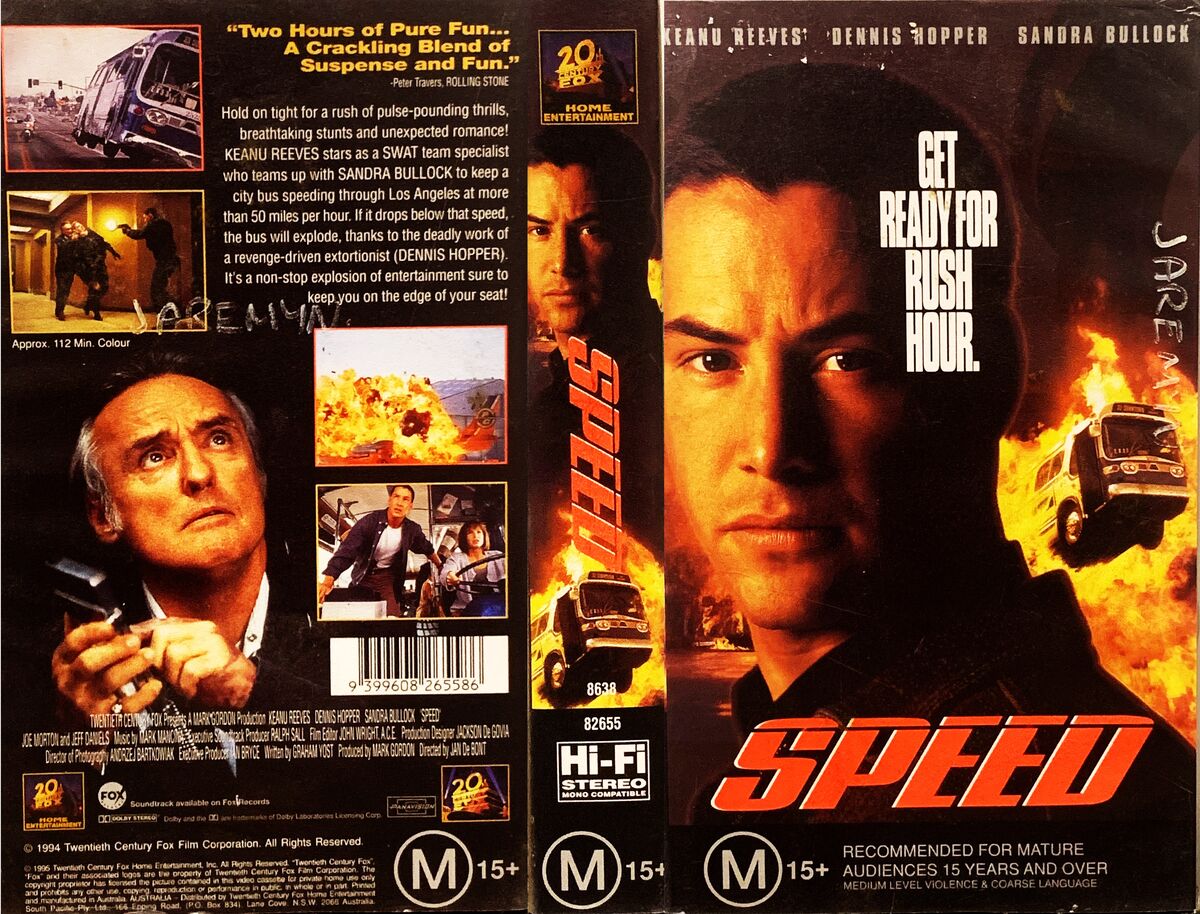 Opening and Closing to Speed (1994) 1995 VHS (Australia) (re