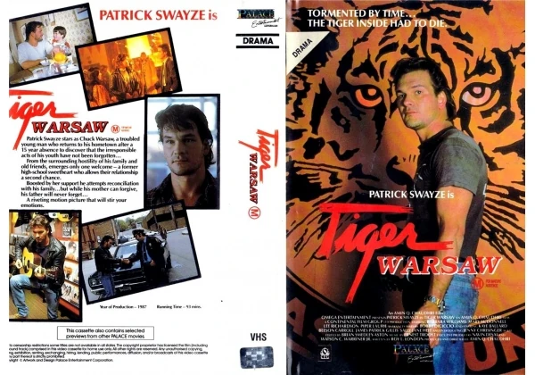 Opening & Closing to Tiger Warsaw (1988) 1989 VHS (Australia