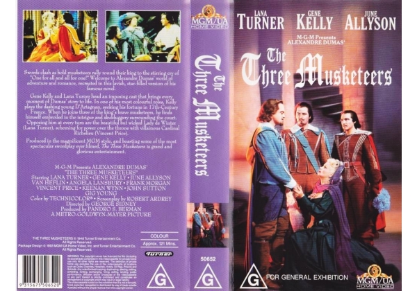 Opening and Closing to The Three Musketeers (1948) 1993 VHS