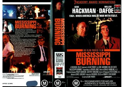 Opening and Closing to Mississippi Burning (1988) 1989 VHS