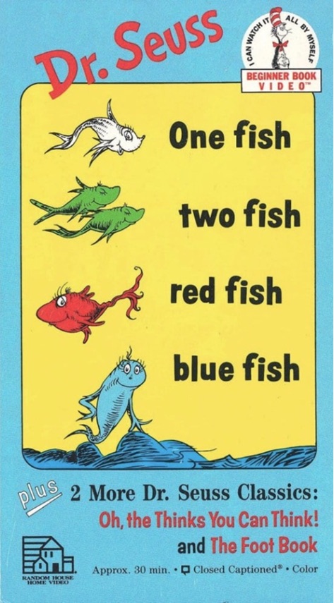 Dr. Seuss Beginner Book Video: One Fish Two Fish Red Fish Blue Fish ...