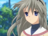 Tomoyo lần đầu xuất hiện trong anime Clannad.